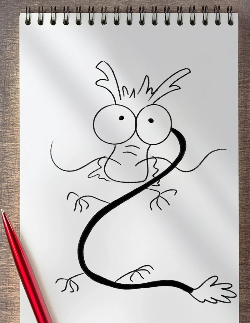 vẽ con rồng đơn giản​ 24