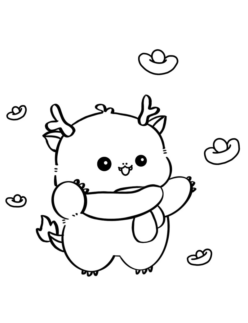 vẽ con rồng đơn giản​ 25