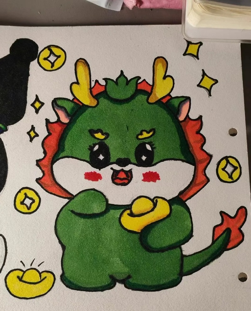 vẽ con rồng đơn giản​ 26