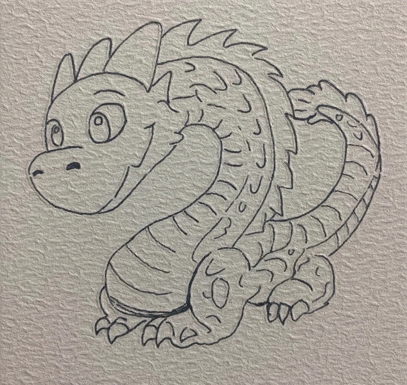 vẽ con rồng đơn giản​ 31