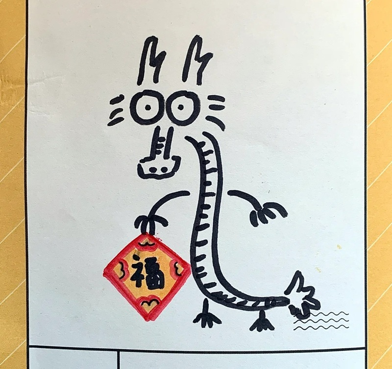 vẽ con rồng đơn giản​ 32