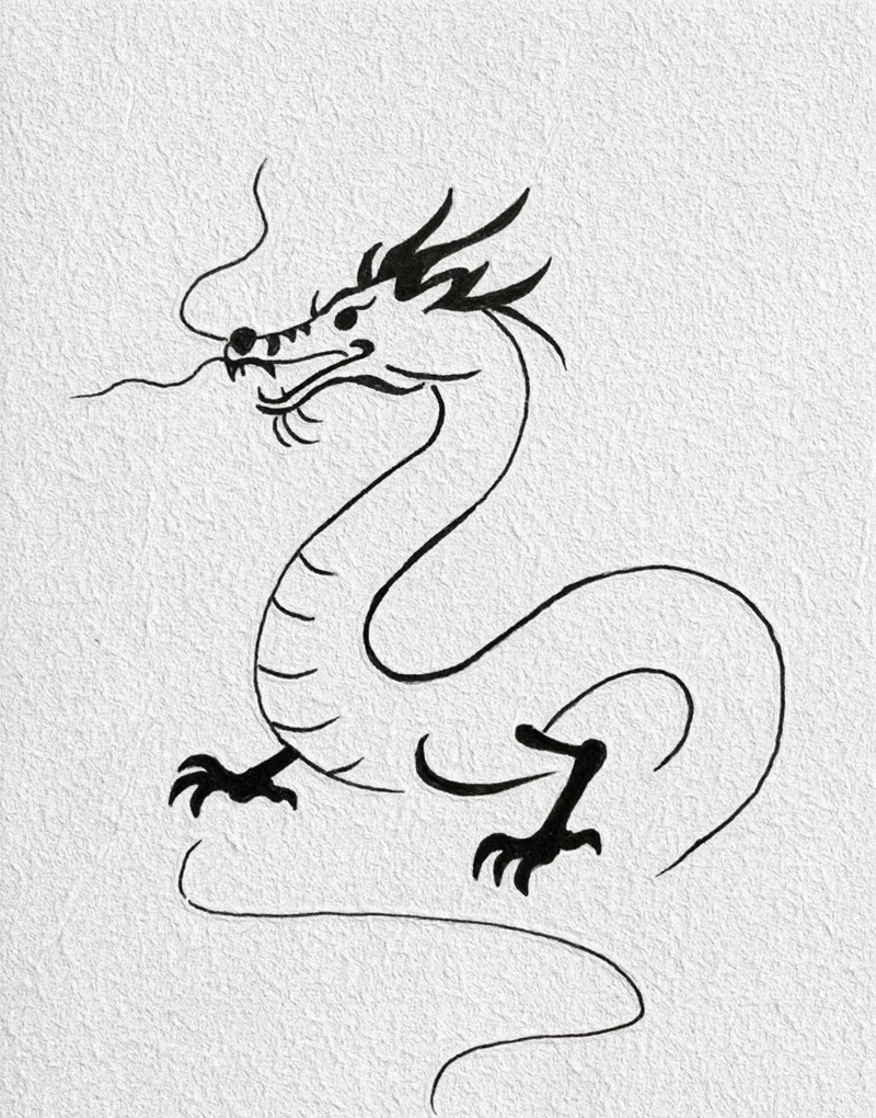 vẽ con rồng đơn giản​ 34