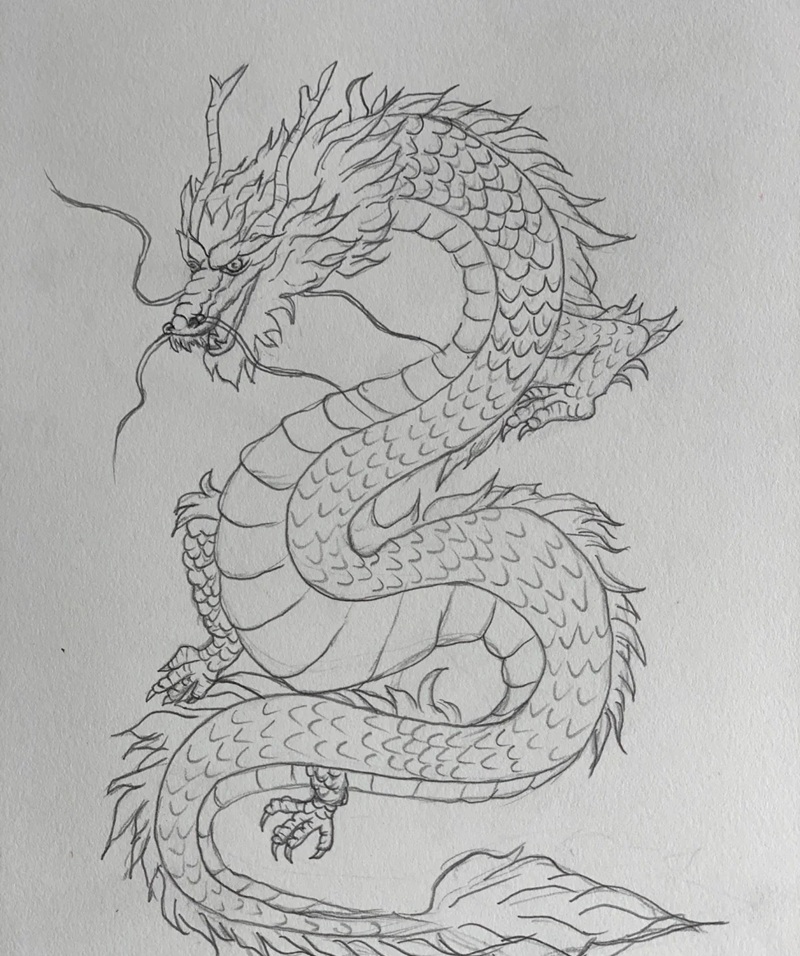 vẽ con rồng đơn giản​ 39