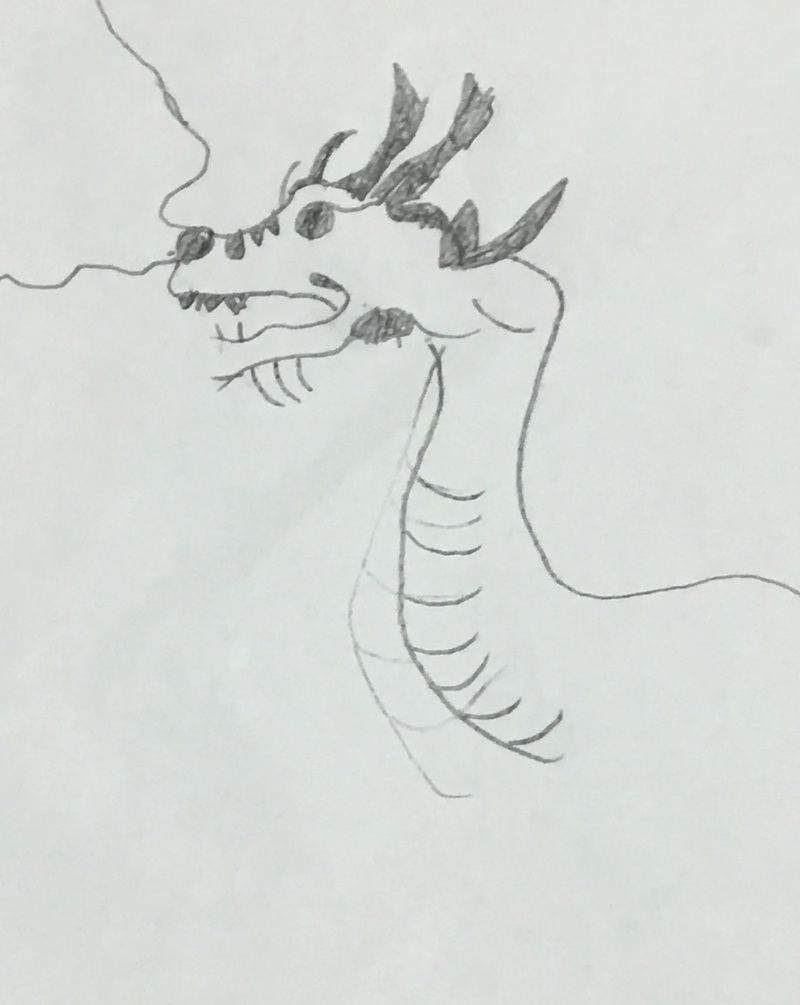 vẽ con rồng đơn giản​ 6