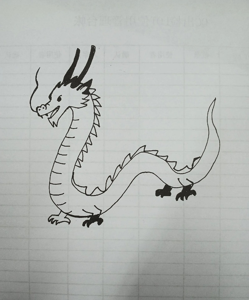 vẽ con rồng đơn giản​ 7