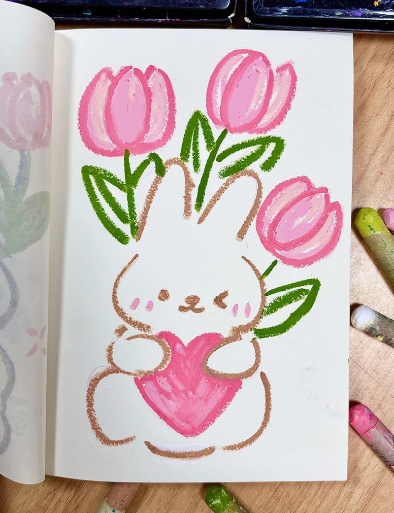 vẽ con thỏ đơn giản 12