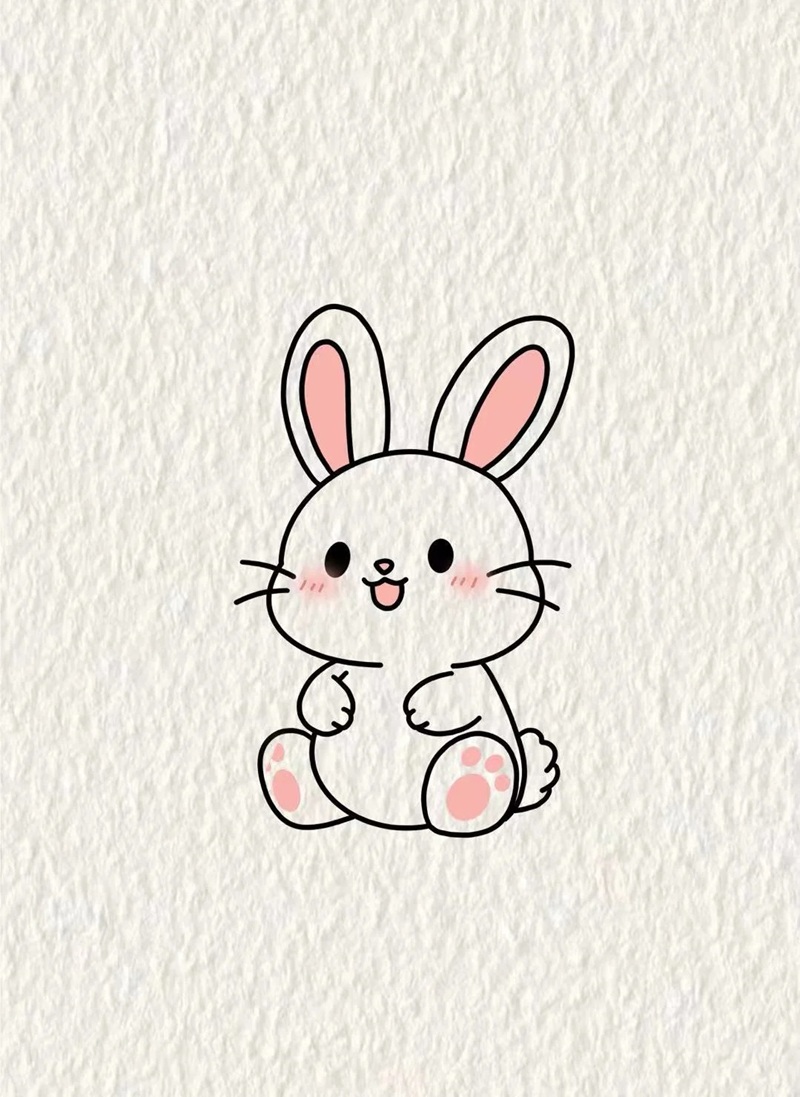 vẽ con thỏ đơn giản 14