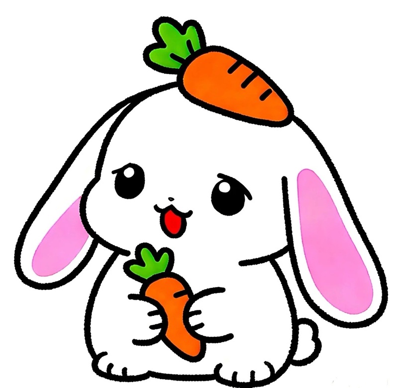 vẽ con thỏ đơn giản 15