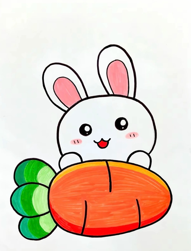 vẽ con thỏ đơn giản 18