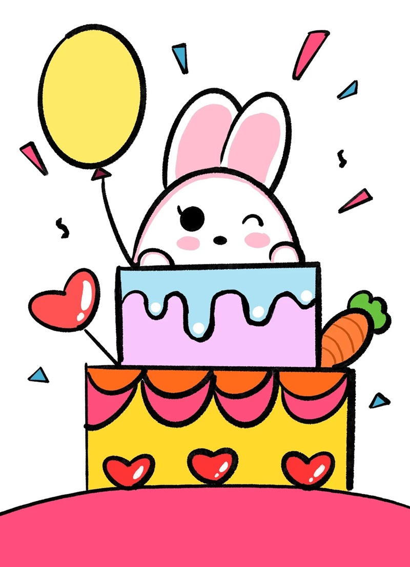 vẽ con thỏ đơn giản 19