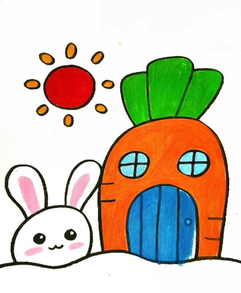 vẽ con thỏ đơn giản 20