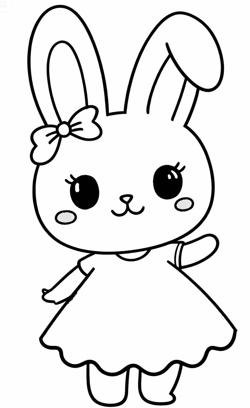 vẽ con thỏ đơn giản 21