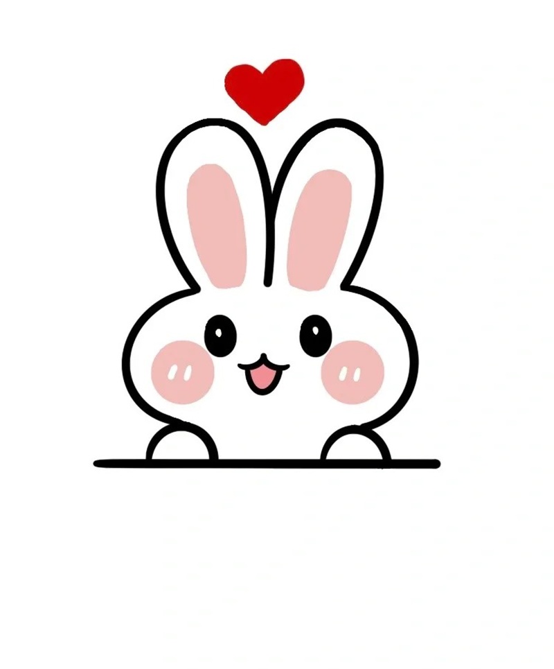 vẽ con thỏ đơn giản 24