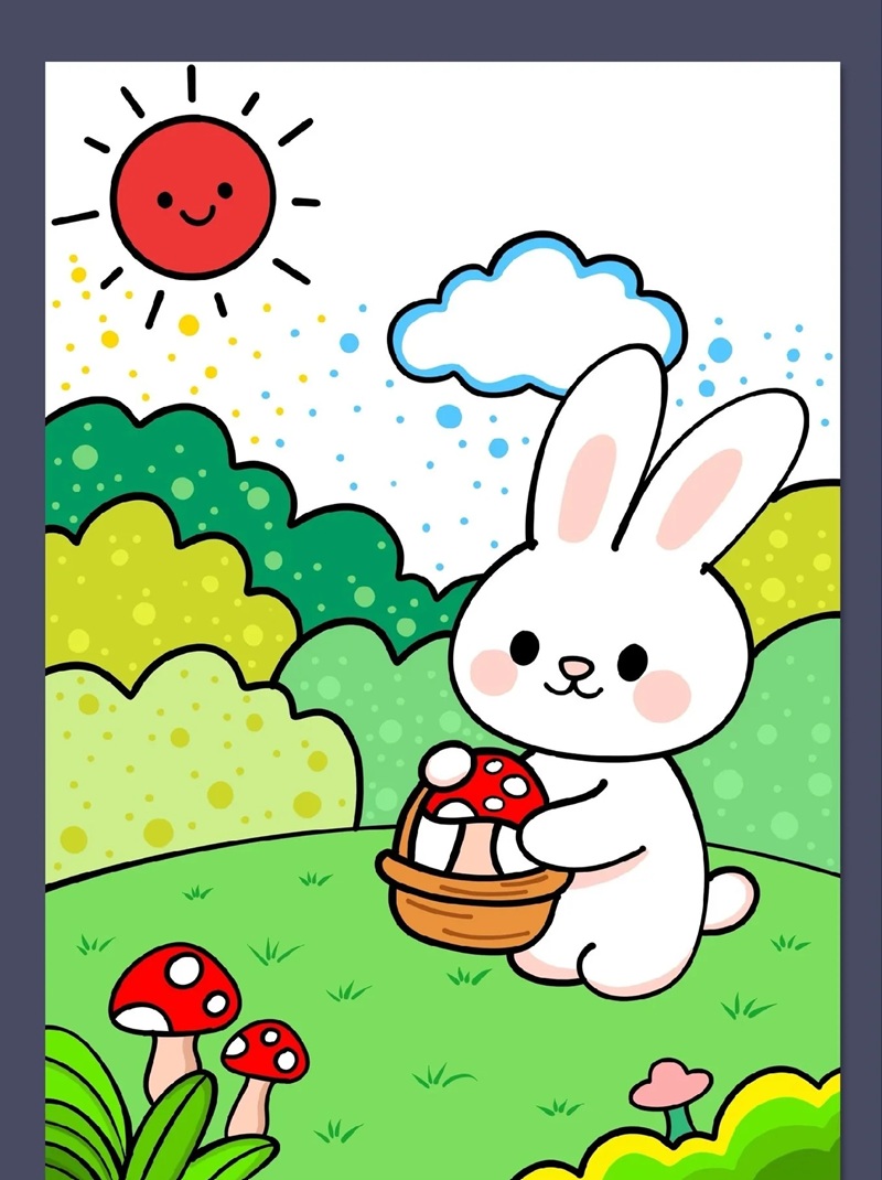 vẽ con thỏ đơn giản 25