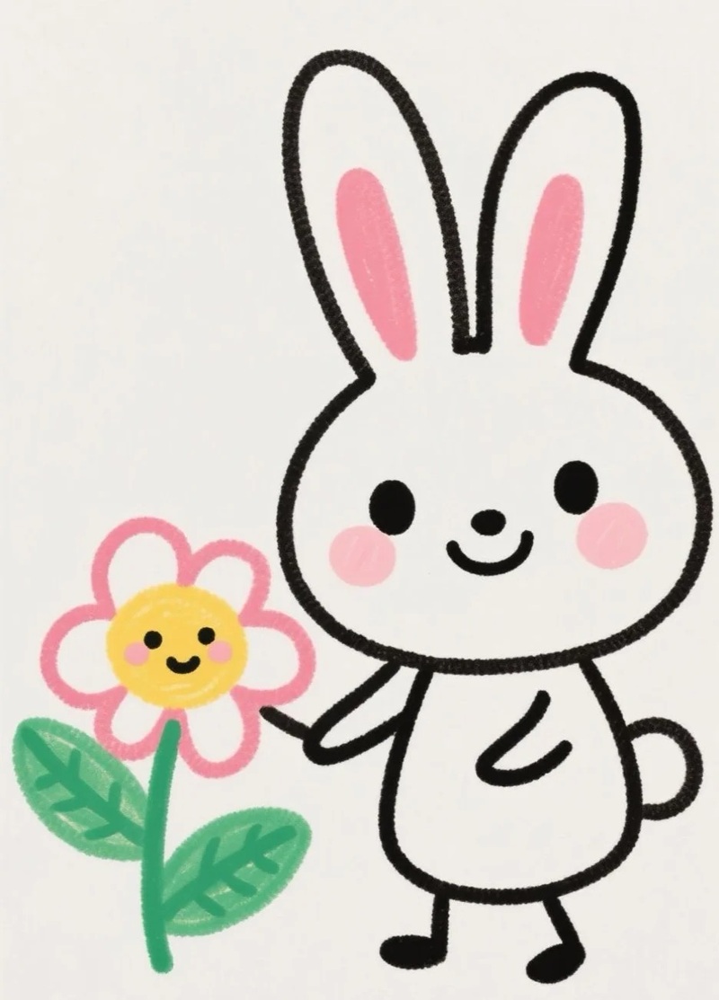 vẽ con thỏ đơn giản 27