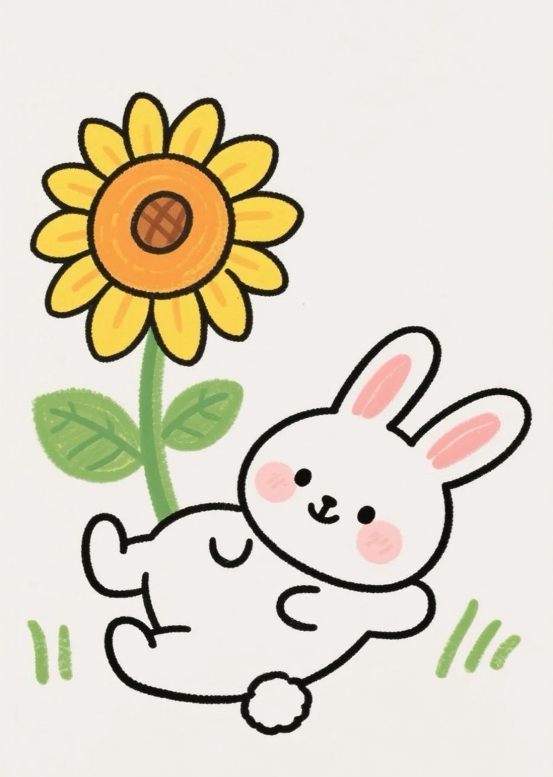 vẽ con thỏ đơn giản 28