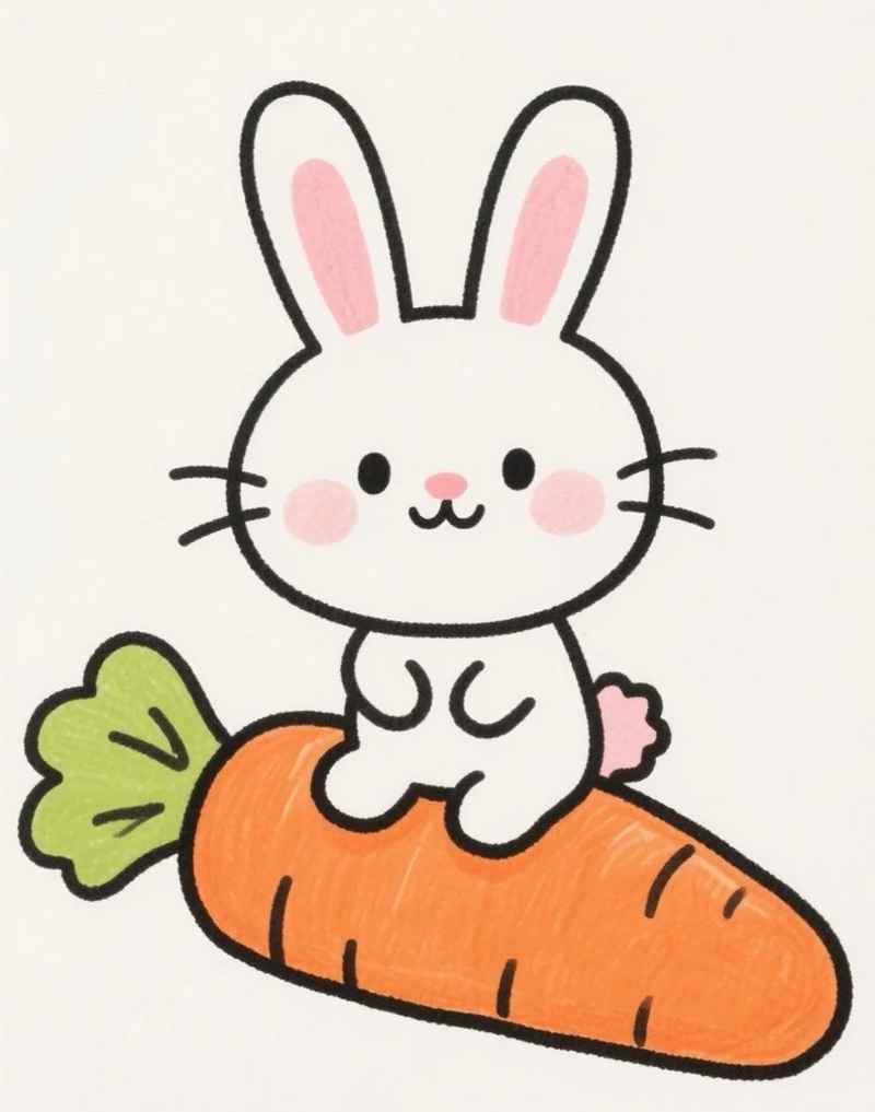 vẽ con thỏ đơn giản 31