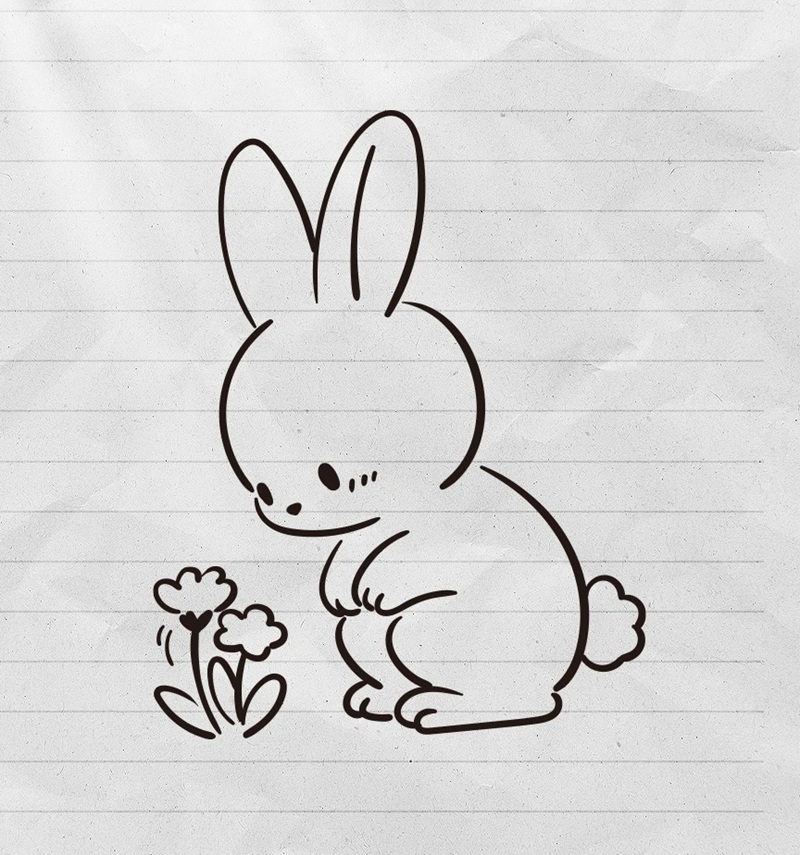 vẽ con thỏ đơn giản 33
