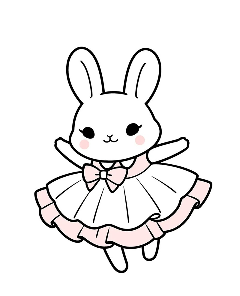 vẽ con thỏ đơn giản 39