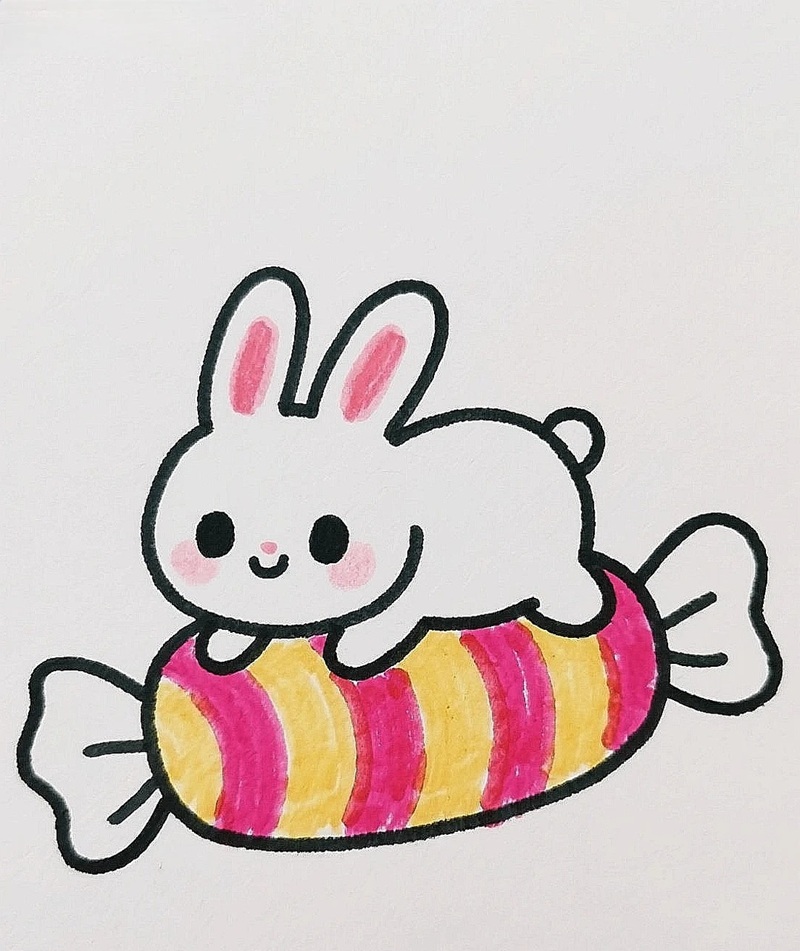 vẽ con thỏ đơn giản 5