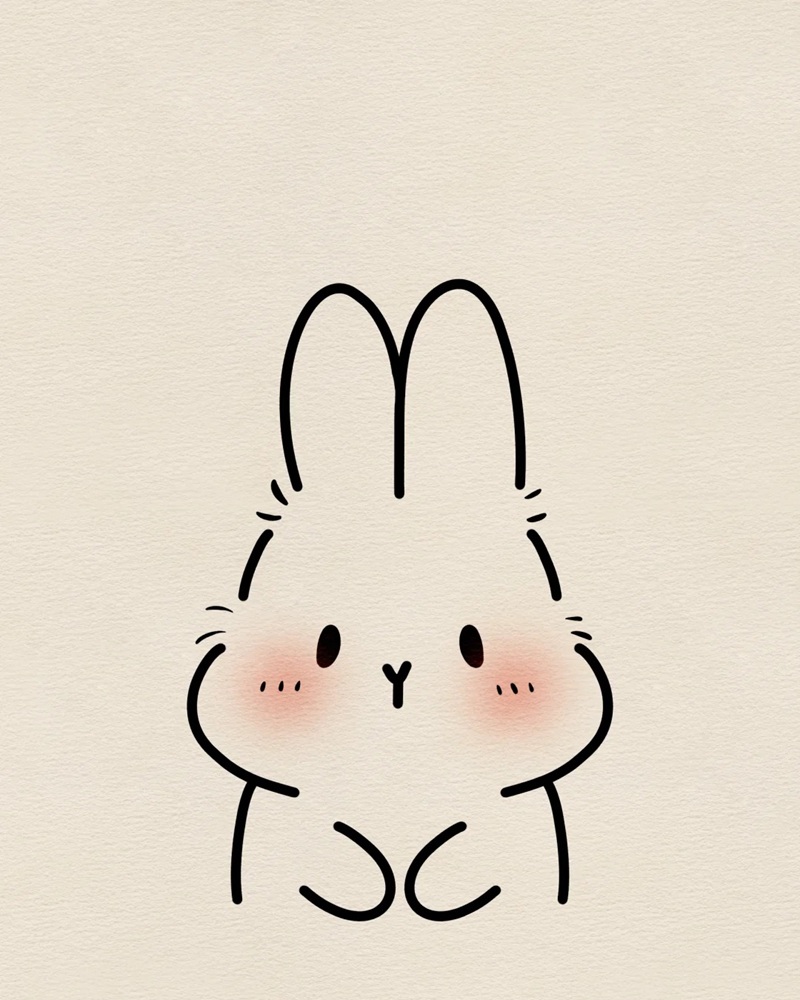 vẽ con thỏ đơn giản 7