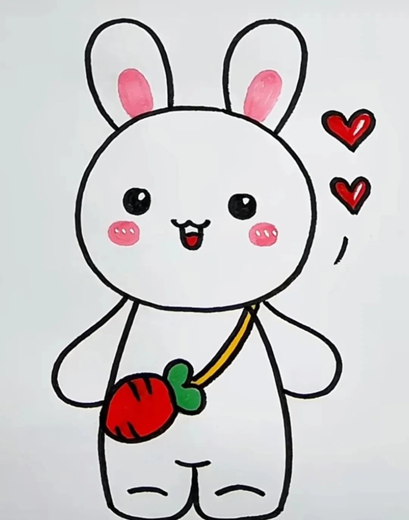 vẽ con thỏ đơn giản 9