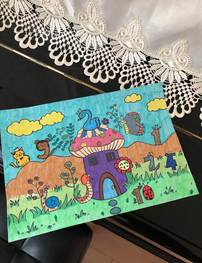 vẽ con vật bằng số 16