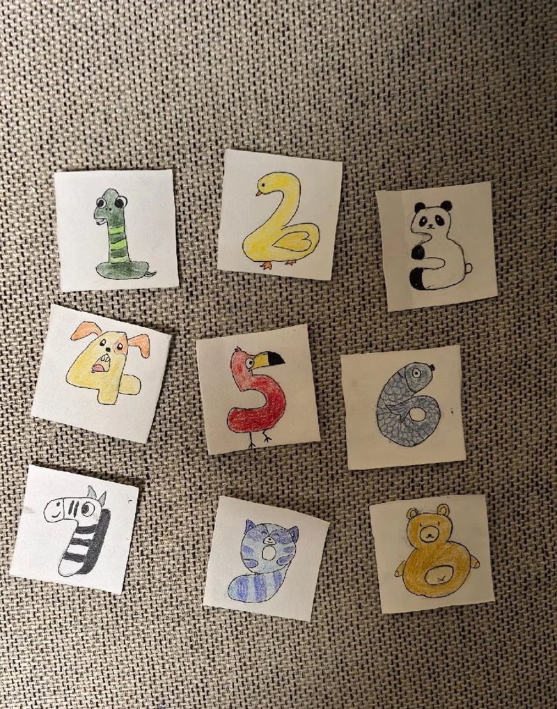 vẽ con vật bằng số 18