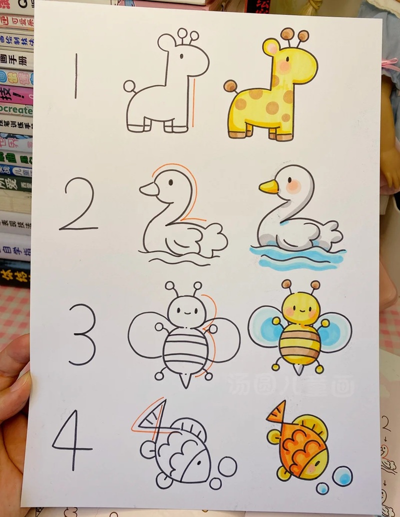 vẽ con vật bằng số 19