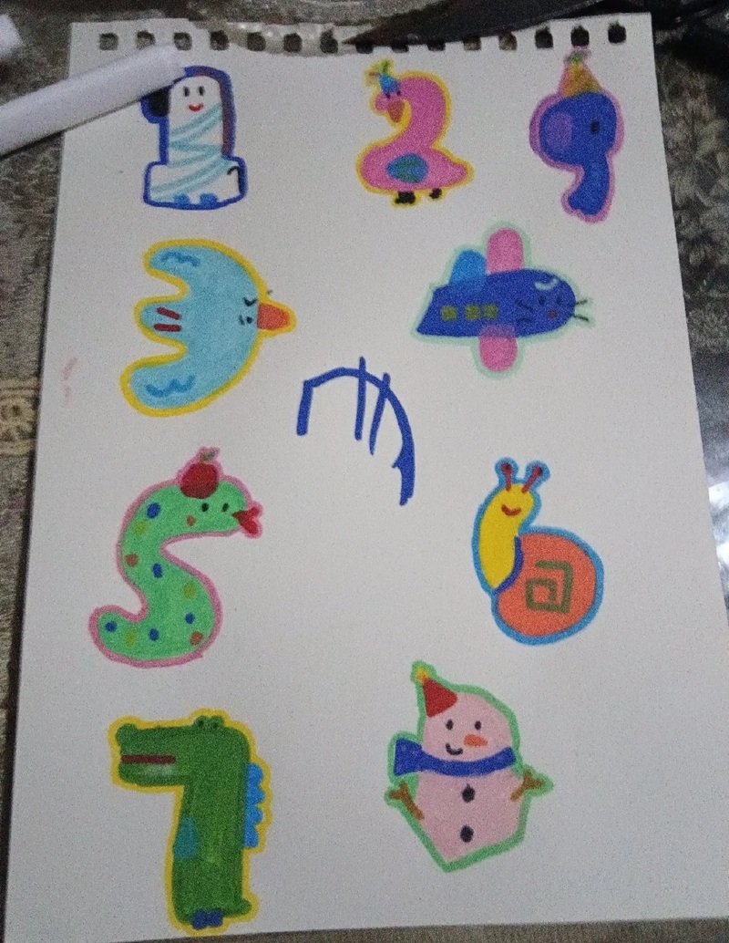 vẽ con vật bằng số 22