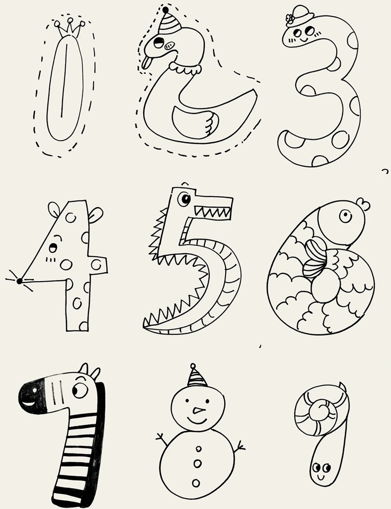 vẽ con vật bằng số 26