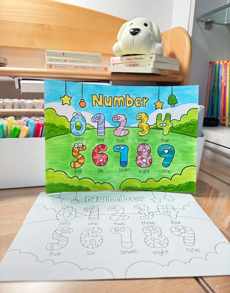 vẽ con vật bằng số 37