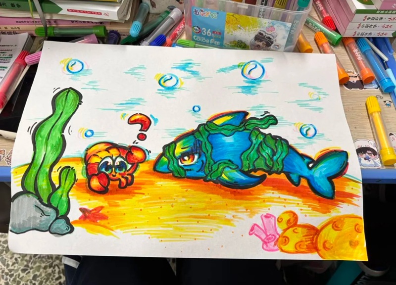 vẽ con vật dưới biển 14