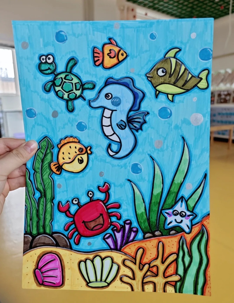 vẽ con vật dưới biển 15