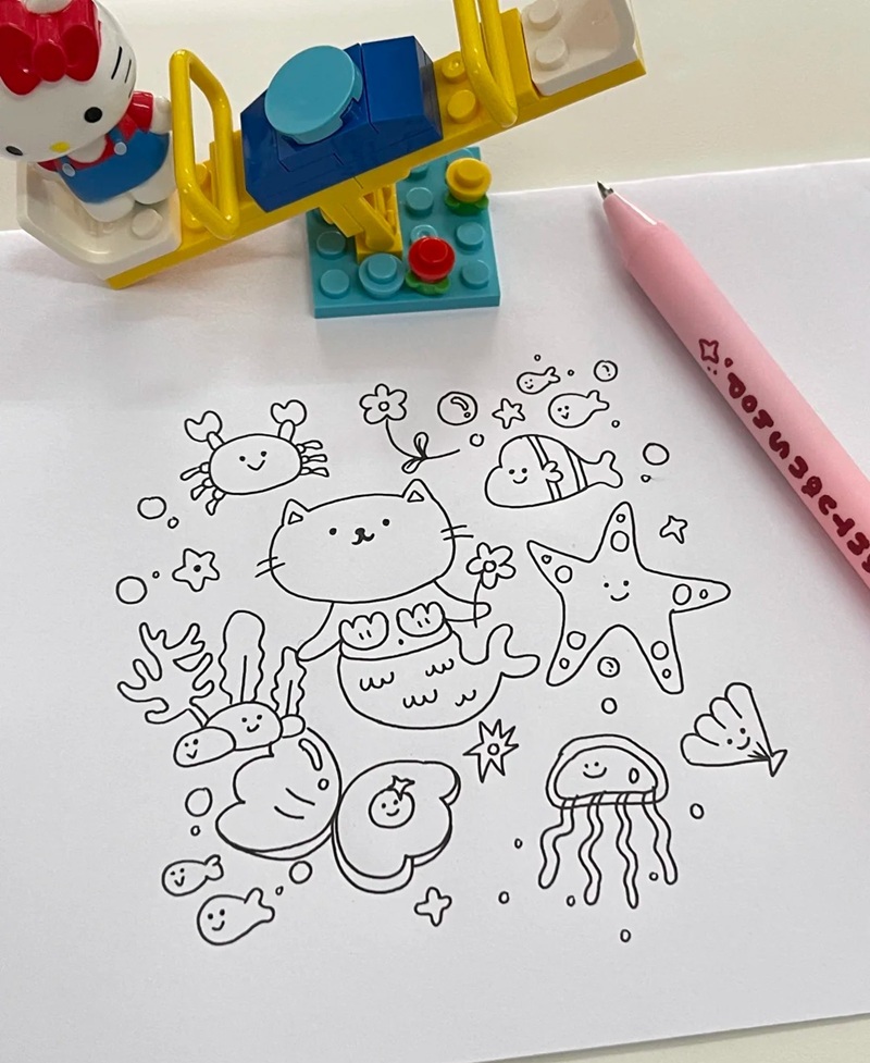 vẽ con vật dưới biển 16