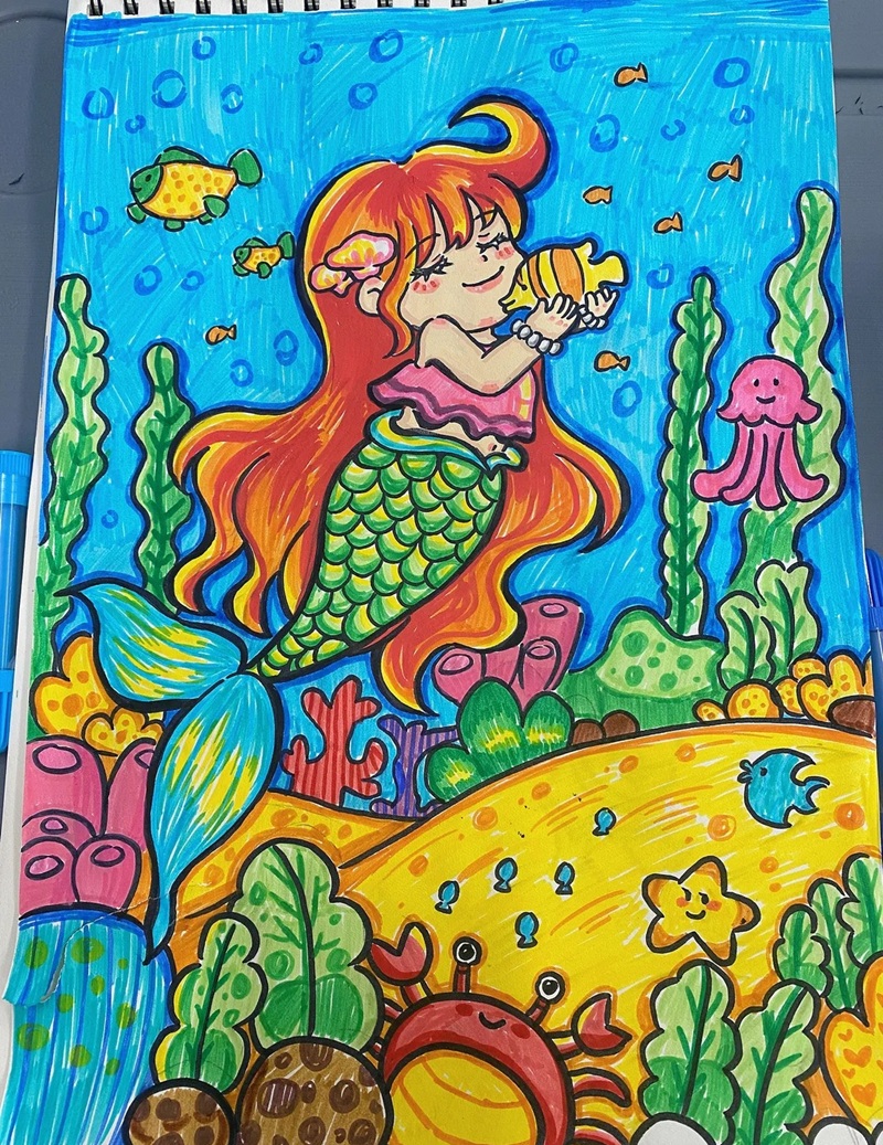 vẽ con vật dưới biển 18