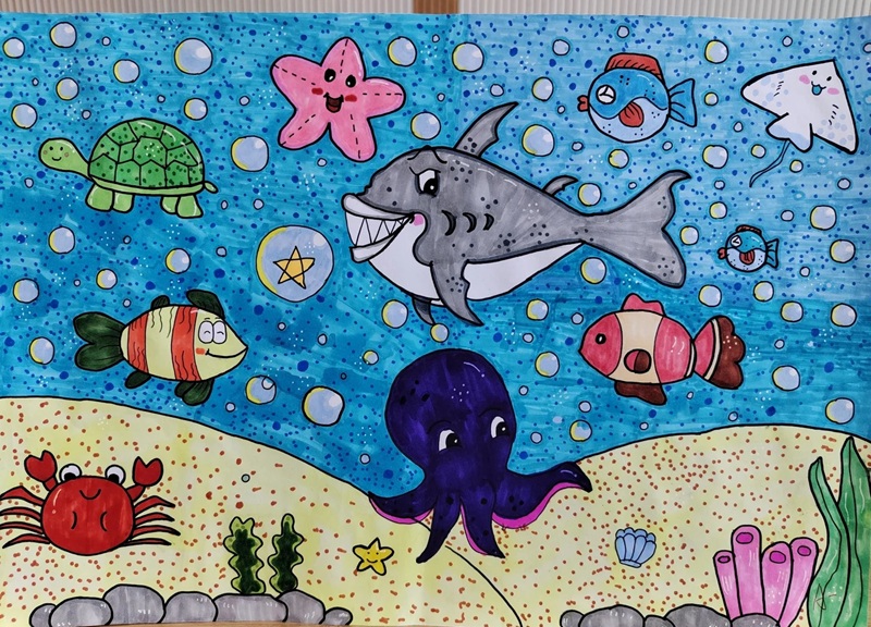 vẽ con vật dưới biển 22