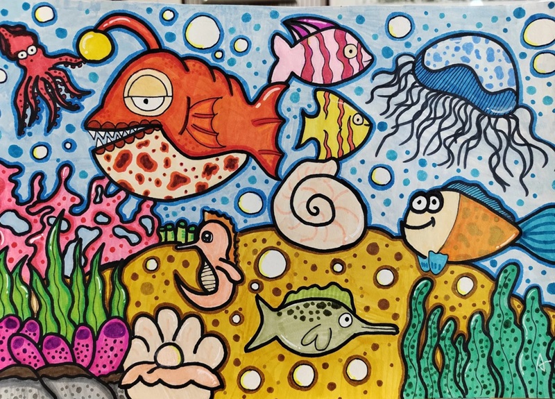 vẽ con vật dưới biển 23