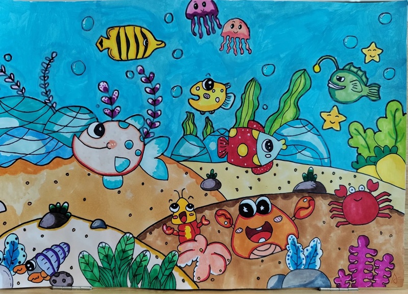 vẽ con vật dưới biển 24