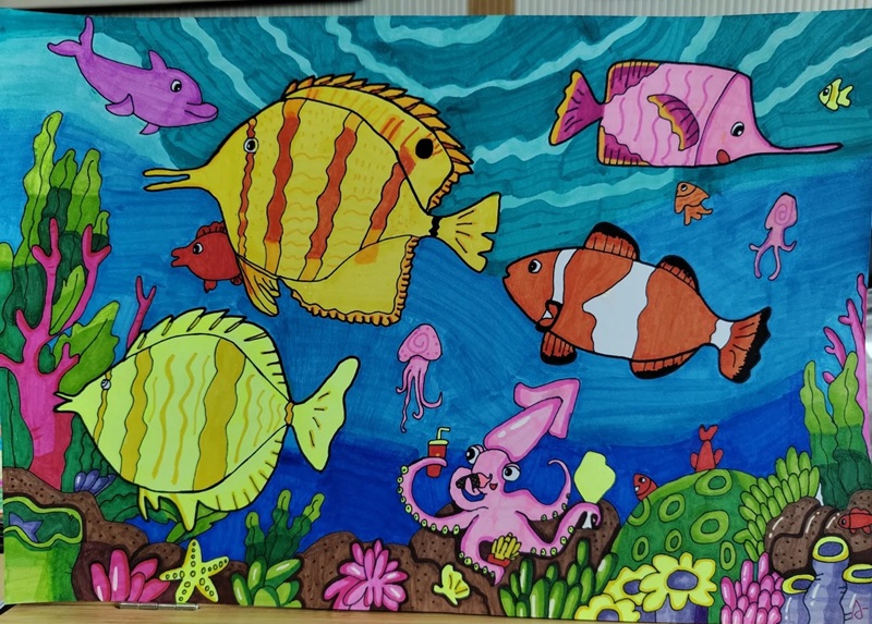 vẽ con vật dưới biển 26