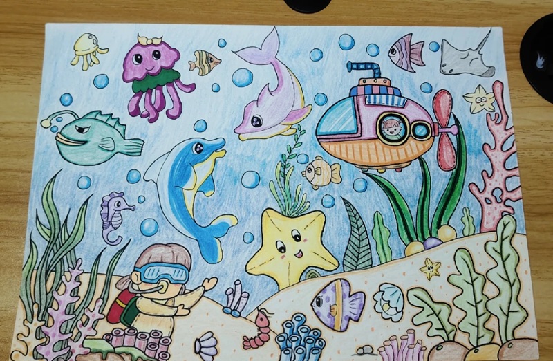 vẽ con vật dưới biển 30