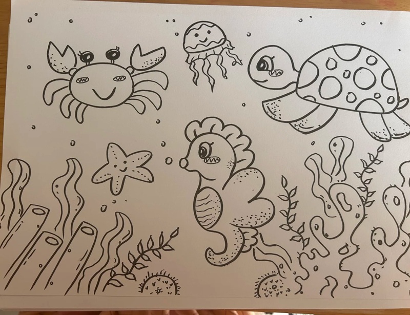 vẽ con vật dưới biển 39