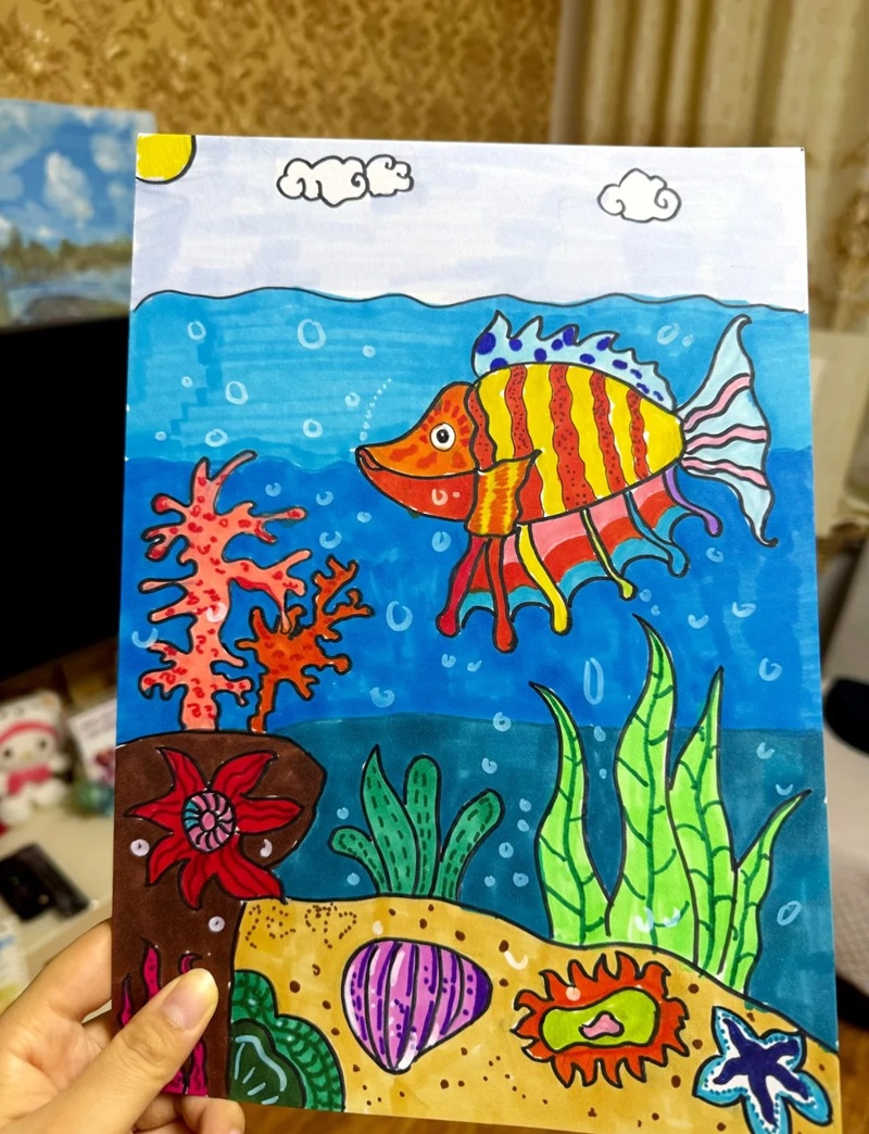 vẽ con vật dưới biển 43