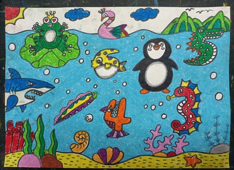 vẽ con vật dưới biển 6