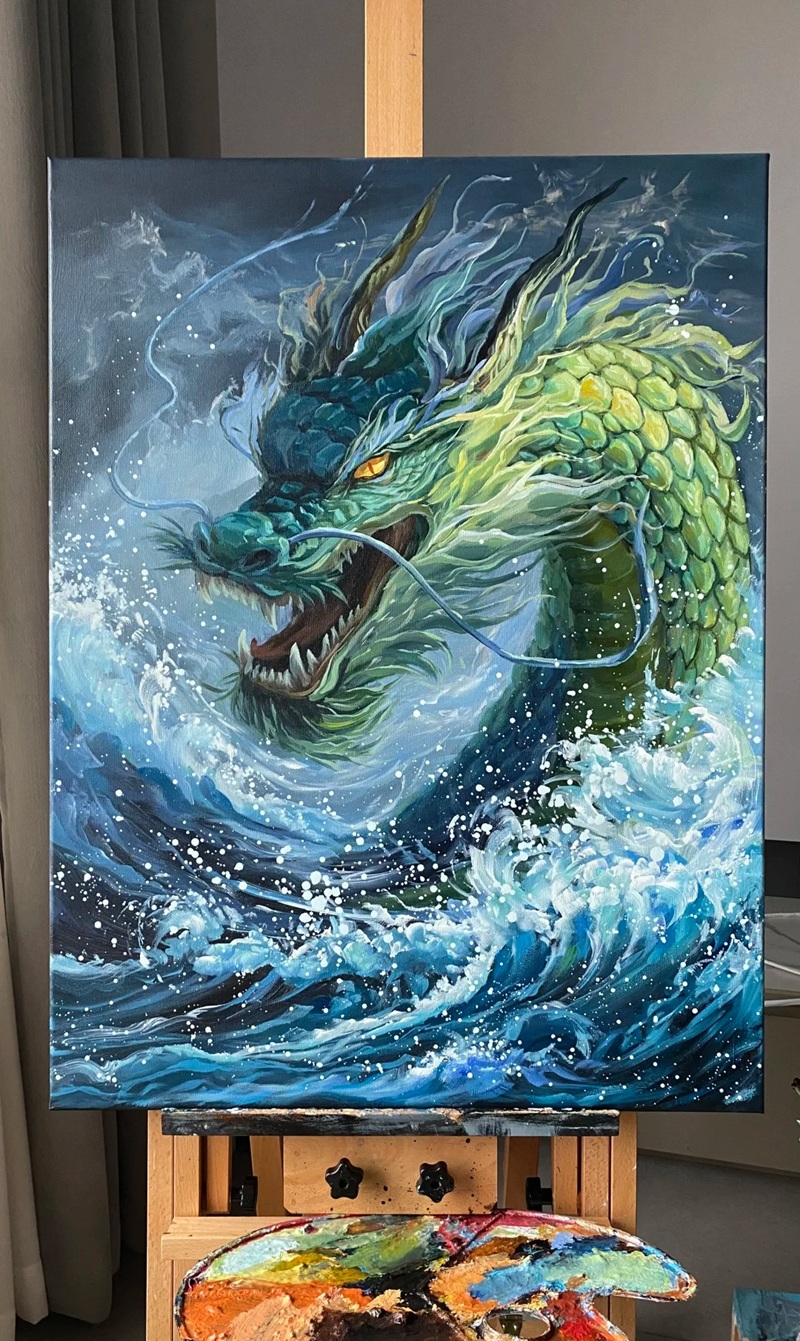 vẽ đầu rồng 12