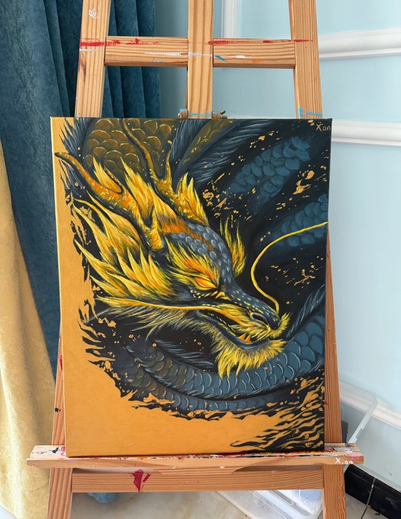 vẽ đầu rồng 2