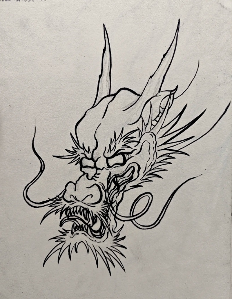 vẽ đầu rồng 24