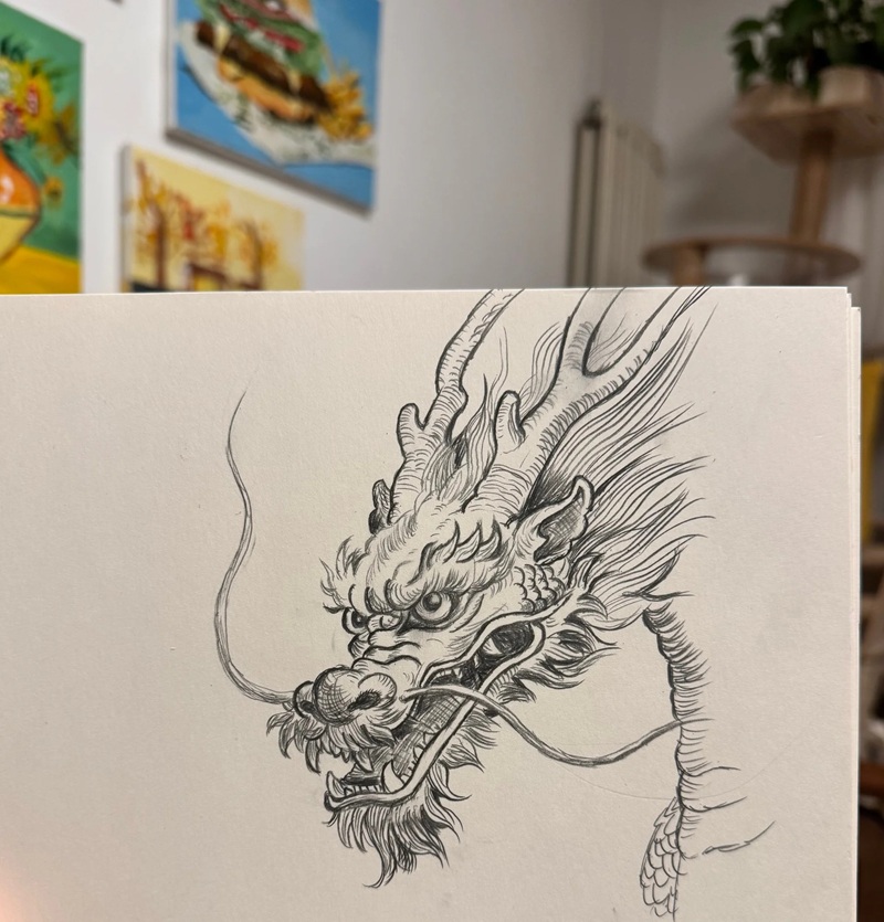 vẽ đầu rồng 30