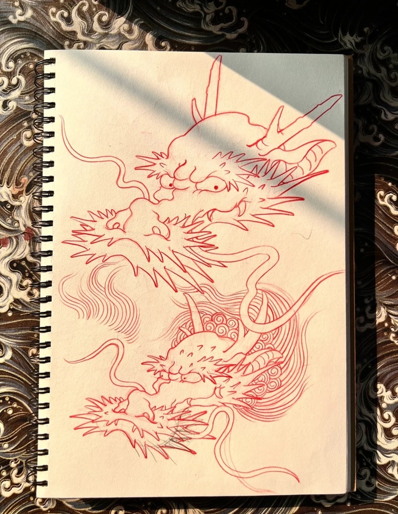 vẽ đầu rồng 35