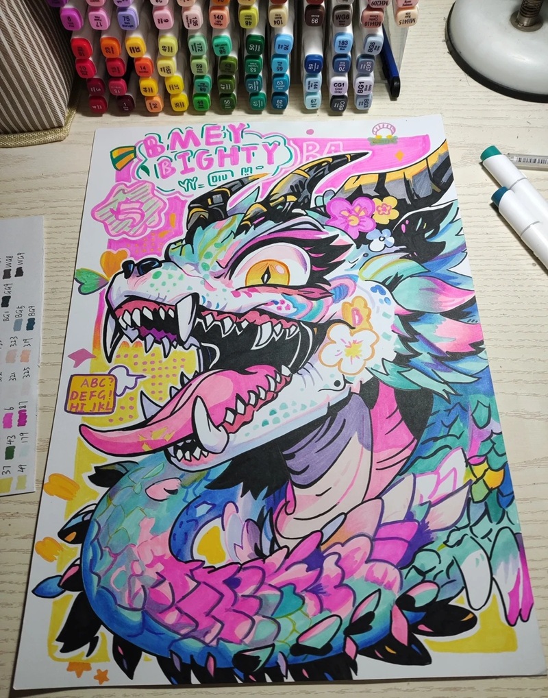 vẽ đầu rồng 38